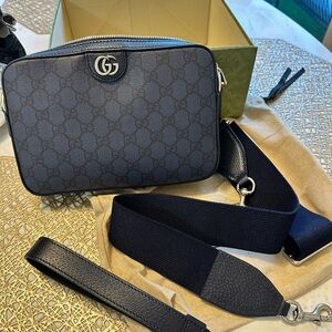 Gucci Navy Monogram Belt Bag